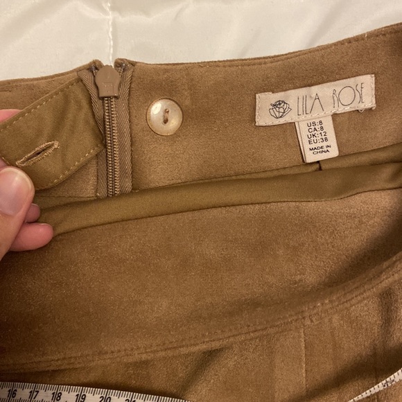 Faux suede lined pencilskirt-size 8- fits 6 - Picture 6 of 10